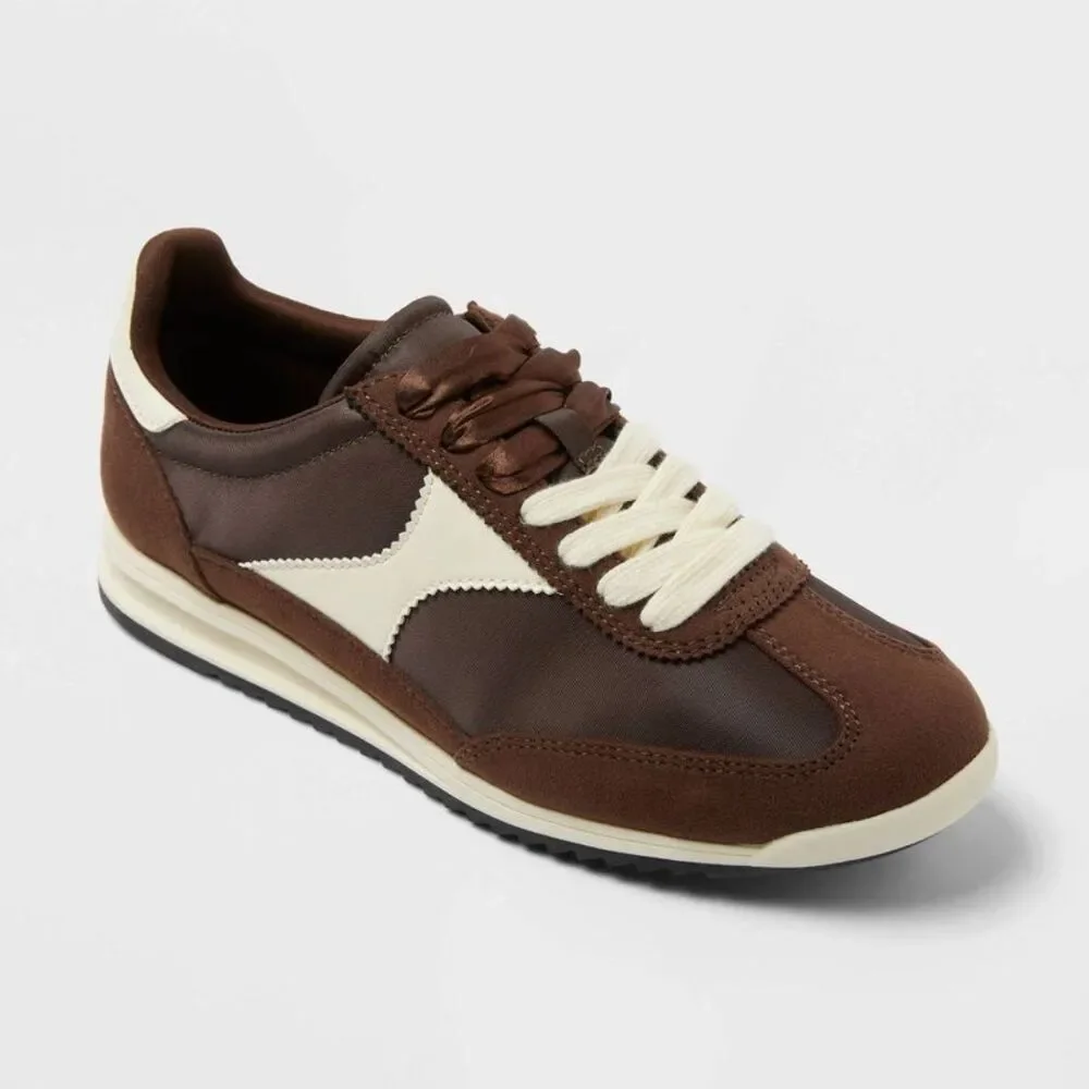 Women’s Skyler Jogger Sneakers with Memory Foam Insole – Brown 11
